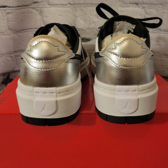 Womens Air Jordan 1 Elevate Low "Silver Toe" Shoes - Picture 8 of 9